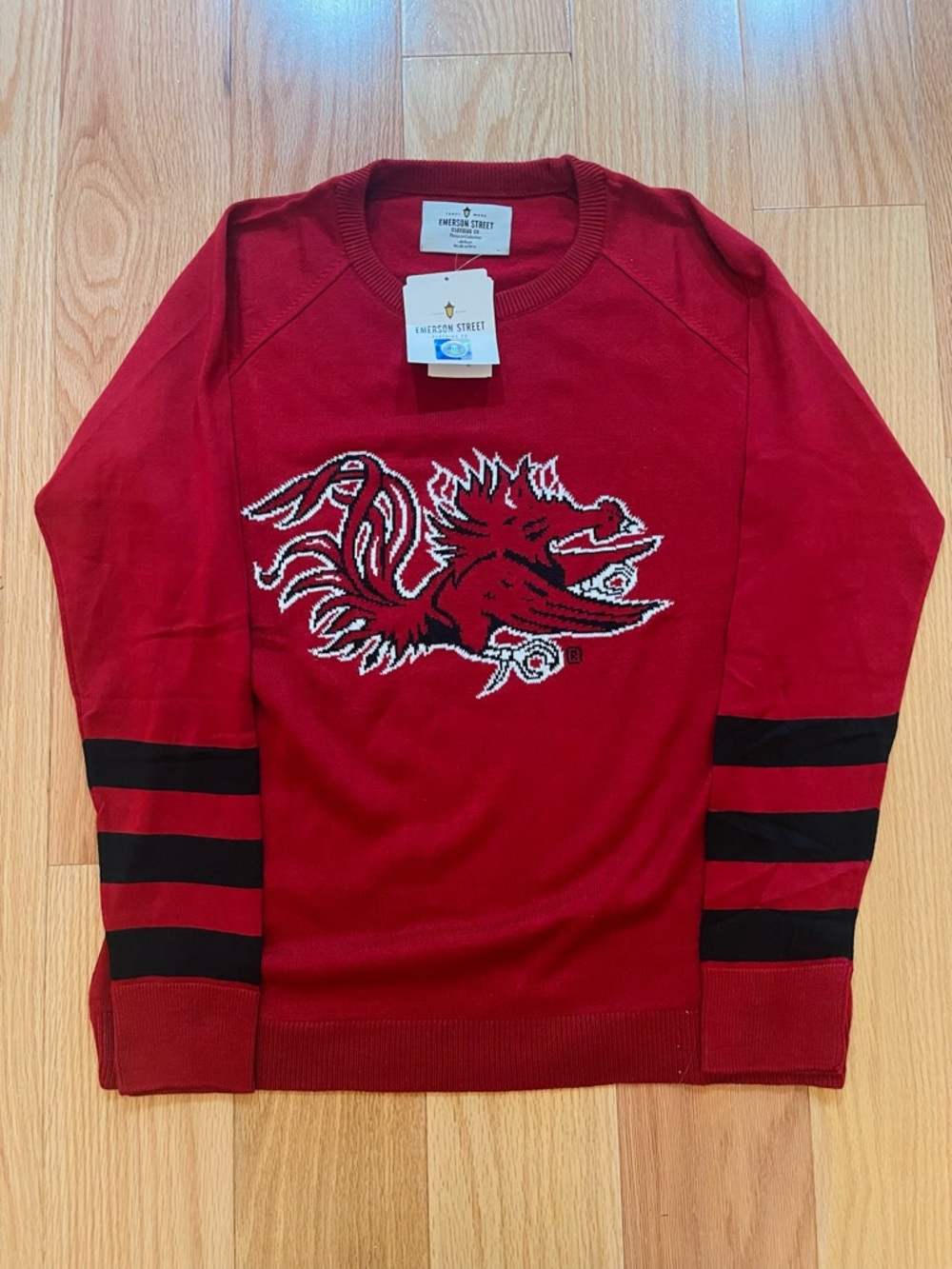 Garnet & Black Crewneck Sweater with Gamecock Logo